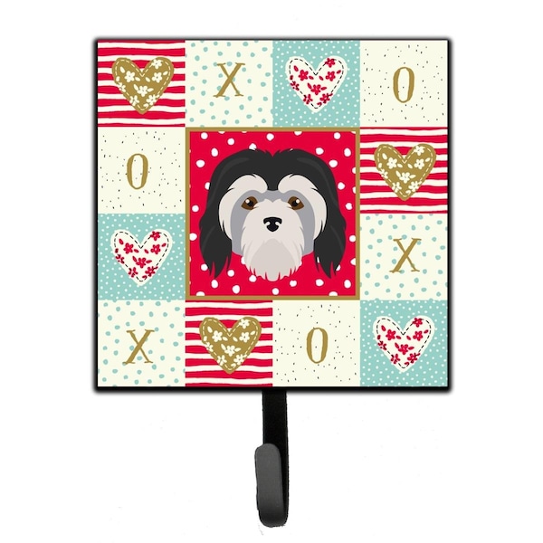 Carolines Treasures 4.25 x 1 x 7 in. Lowchen Little Lion Dog Love Leash or Key Holder CK5216SH4 - main